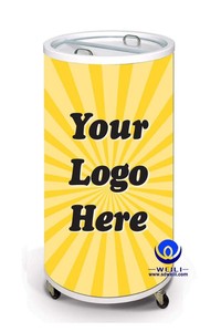 Bán buôn 40l-75l Vòng Bán hàng nóng lạnh có thể mát/Top mở cửa kính cường lực có thể định hình tủ lạnh mát - Product Image 3