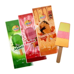 Tùy chỉnh phân hủy sinh học 3 bên con dấu nóng POPSICLES túi đóng gói khối băng Lolly kem dính Túi Pop paletas POPSICLES bao bì