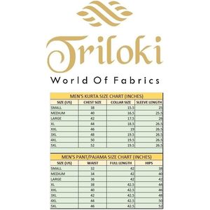 Triloki <b>Mens</b> Casual Embroidered Sequined Breathable 100% Polyester <b>Kurta</b> <b>Pajama</b> Set Ethnic Indian Traditional Wear Diwali Puja - Product Image 6