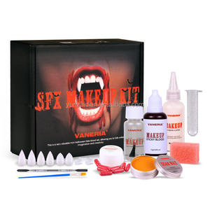 Kit de <span class=keywords><strong>Maquillaje</strong></span> SFX, Látex Líquido, Sangre Pegajosa, Cera para Cicatrices, Aceite para Extensión, Cápsulas de Colmillos de Vampiro, Espátula Profesional, <span class=keywords><strong>Halloween</strong></span>, Cosplay, OEM - Product Image 2