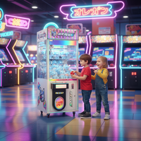 Machine à griffes en métal pour 1 joueur, jeu d'arcade à monnayeur avec interface en anglais et garantie d'un an