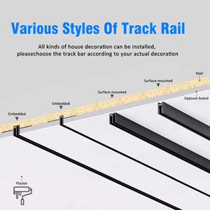 समायोज्य मिनी ट्रैक स्पॉट लैंप 2-चरण ट्रैक लाइट रेल प्रणाली 48v औद्योगिक कार्यशाला प्रकाश के लिए सुरक्षित वोल्टेज भारी शुल्क - Product Image 2
