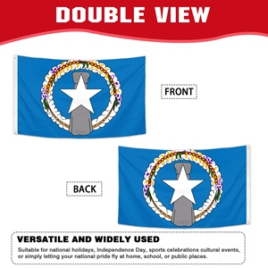 Heißer Verkauf Schnelle Lieferung 3x5FT Maßgefertigte Flagge der Nördlichen Marianen CNMI Saipan Chamorro Latte Stone 100D Polyester Banner - Product Image 3
