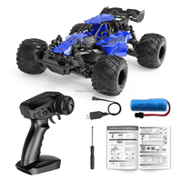 Voiture télécommandée 4x4 2,4 GHz avec contrôle par application, châssis squelette, accélération proportionnelle, 20 km/h, 3 vitesses, feux LED avant et arrière, recharge USB-C, RC Rock Crawler