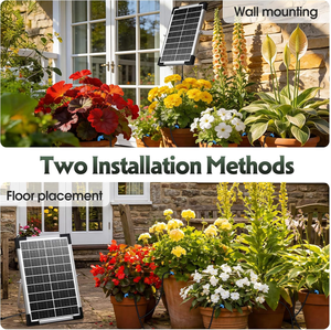 <b>Solar</b> Energy Drip Computer 8W 30 Droppers System No Tap Automatic Balcony Garden Potted Plants Greenhouse Irrigation <b>Kit</b> Device - Product Image 5