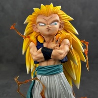 Super Saiyan 3 Gotenks DBZ Anime PVC Figurine de collection luminescente Saiyan Modèle de jouet de dessin animé Nouveau décoratif