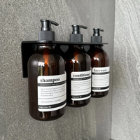 Porte-distributeur de bouteilles de shampoing avec étiquette personnalisée Porte-distributeur mural pour bouteilles