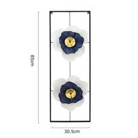 Décoration murale en métal à motif floral pour la maison et la chambre, décoration murale suspendue pour la décoration intérieure