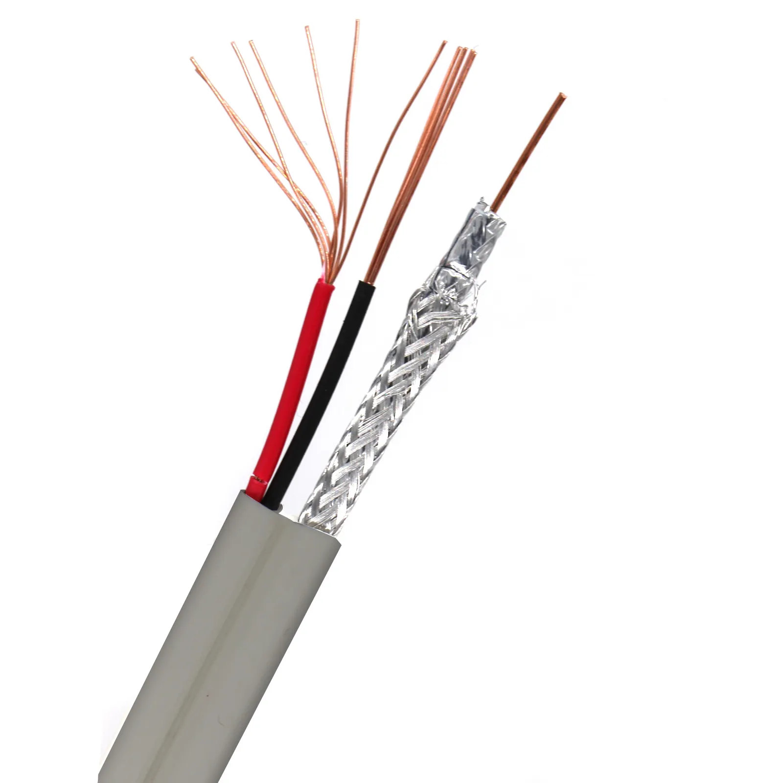 manufacturer semi finished coaxial RG59 rg6 cable price competitive siamese kablo coax cabo CCTV factory supplier