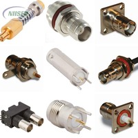 172124 Amphenol RF N-Type Jack to Jack Adapter 50 Ohm Bulkhead IP67 Brass White Bronze DC-6GHz