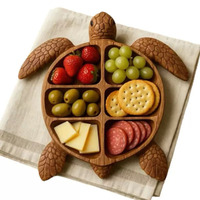 Op Maat Gemaakte Creatieve Houten Trays Octopus Charcuterie Plateau In Verschillende Vormen Met Gravure Voor Fruit & Groente Display
