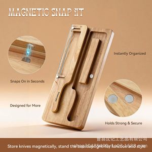 Wooden <b>Bread</b> Slicer Set With Cutting Board And <b>Knife</b> 3 Pieces Solid Wood For Household Use - Product Image 2