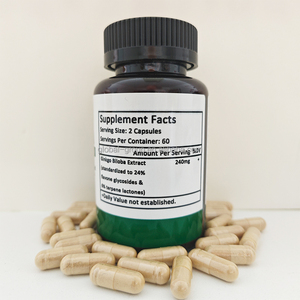 OEM Bulk <span class=keywords><strong>Ginseng</strong></span> Ginkgo Biloba Cápsula Cérebro Suplemento <span class=keywords><strong>500mg</strong></span> Ginkgo Biloba Extract Cápsulas - Product Image 2