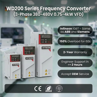 Variateur de fréquence HYTECON WD200 Série 3 phases 380-480V 0,75-4kW avec contrôle vectoriel sans capteur IP20 pour moteur AC