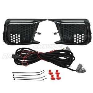 Feux de jour LED pour voiture + feux de brouillard à clignotants dynamiques ambrés pour Subaru WRX STI 2018-2020, accessoires de voiture - Product Image 2