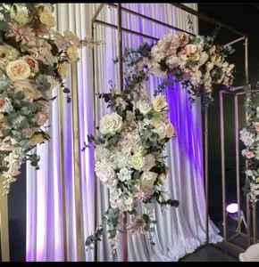2022 Top Sale Glossy Tall Flower Stand mit hochwertigem Shinny Gold Stand für Luxus Hochzeits blumen halter