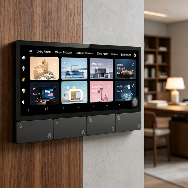 2026 Smart Home Automation Panel 6.2 IPS Display Android 11 Dual 15W Speakers WiFi Tuya App Gateway Wall Mount for Whole House