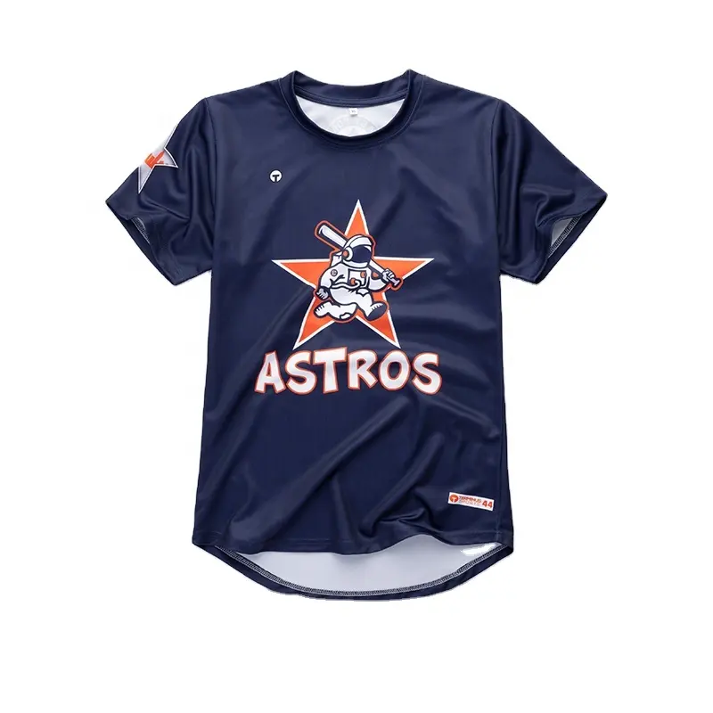 2022 New Style Full Sublimation Baseball Uniform Crew Neck Short Sleeve Baseball Shirt Jersey