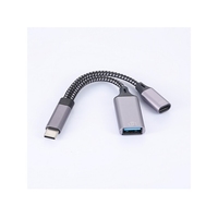 La Chine fournit un tout nouveau type C 3.1CF à AF 3.0 + CM L150MM adaptateur de casque 2-en-1 et câble de chargeur adaptateur USB C vers USB