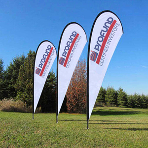 Logo bãi biển cờ với cực Miễn phí thiết lập bán lẻ sẵn sàng để tàu Giọt Nước Mắt cờ - Product Image 6