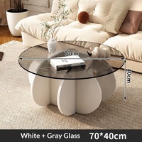 Table basse en verre minimaliste moderne durable et mobile, plateau en verre trempé amovible, meubles de maison multifonctionnels, cadre en bois