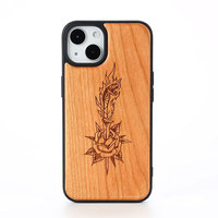 Étui de téléphone en bois écologique personnalisé en noyer, cerisier, bambou et érable pour iPhone 15, coque de téléphone portable