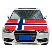 Couverture nationale de capot de voiture abordable drapeau Norvège couverture de moteur de voiture drapeau vente directe d'usine tissu polyester
