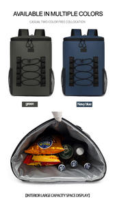 बड़ी क्षमता डबल-परत तह पुनः प्रयोज्य आउटडोर शिविर पिकनिक कूलिंग बैग-पिकनिक के लिए नया रेड वाइन बैकपैक दोपहर का बैग - Product Image 6