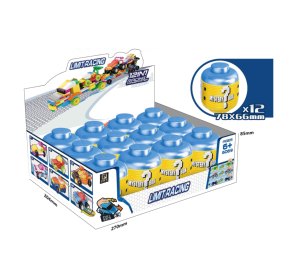 QIZHILE Khối Xếp Hình Ô Tô Đua Giới Hạn 12 Trong 1 Hộp Mù, Khối Xếp Hình Vận Chuyển Tự Làm Khối Xếp Hình Giáo Dục Cho Trẻ Em Juguete - Product Image 1