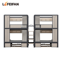 Lit superposé en métal moderne et durable pour dortoir scolaire, chambre à coucher, appartement, assemblé
