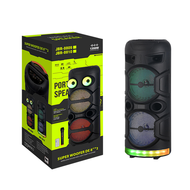 Hot Sale 8-Inch Portable Karaoke Speaker Dual Super Bass 20W Active Wireless with FM Radio for Party DJ Outdoor