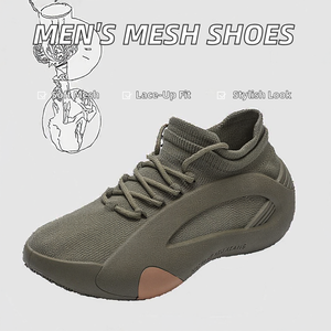 Chaussures de sport pour hommes 2025 en gros, logo personnalisé, maille confortable, décontractées, pour la marche en extérieur, à lacets, semelle extérieure en caoutchouc, collection automne, design tendance - Product Image 1