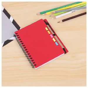 Offres Spéciales A6 tissu/PP/PVC couverture rigide cahier à spirale en vrac fil reliure personnalisé Logo personnalisé cadeau - Product Image 5