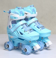 Patins à roulettes à 4 roues avec lumière, ajustables, pour enfants, vente en gros