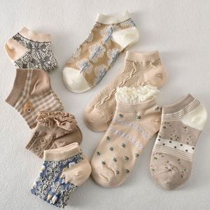 New Spring Women Short Vintage Floral Mesh Ankle Length <b>Socks</b> for Young Girls - Product Image 3