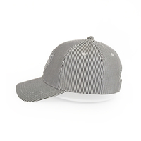 Gorra de béisbol unisex ajustable a la moda de estilo rayado simple gorra de béisbol de alta calidad personalizable logotipo bordado estilo callejero
