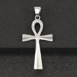 Beiyan Kristall diamant ägyptische Anka das Symbol des Lebens im alten Ägypten Anhänger Weihnachts geschenk Silber Gold Ankh Kreuz Anhänger