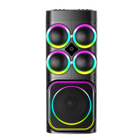 Enceinte karaoké à écran tactile CSN-612 avec contrôle du réverbération, lumières LED et prises pour microphone, enceinte active pleine gamme