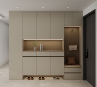 Mueble de almacenamiento de zapatos de madera portátil moderno grande para el hogar, oficina, entrada, sala de estar para aplicación de comedor