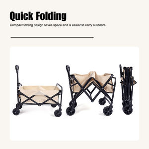 Chariot de camping pliable pour la plage, pique-nique en plein air, sentier de jardin, chariot de camping utilitaire pliable et pliable - Product Image 6
