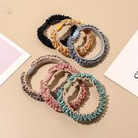 Großhandel Neue Mode 6 Farben Kleine Wellenförmige Haargummis Bonbonfarben Kinder Mädchen Satin Dicke Elastische Haarbänder