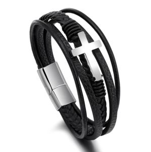 Bracelet en cuir de fabricant de la Chine avec la croix pour les hommes - Product Image 1