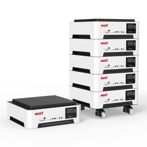 بطاريات ليثيوم MUST LP19-48300:15360Wh بجهد 51.2 فولت عالية السعة مع ميزات ذكية لتخزين الطاقة القابلة للتوسع - Product Image 1