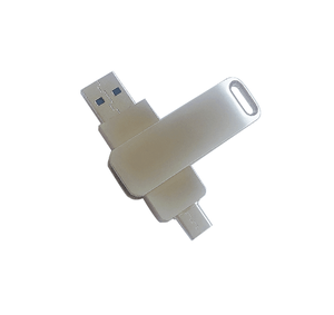 Chất lượng cao 2in1 OTG Kim Loại Xoay USB Flash Drive tốc độ cao Bộ nhớ Flash 4GB 8GB 16GB 32GB tùy chỉnh USB Flash Drive Logo - Product Image 2