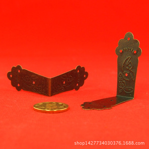 Corner Metal <b>Edge</b> Banding 43x19mm Antique <b>Decorative</b> Strip For Wooden Box Gift Box Protection - Product Image 3