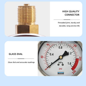 उच्च परिशुद्धता ग्लाइसिन 4000 बार वसंत प्रकार दबाव गेज मैनोमीटर - Product Image 6