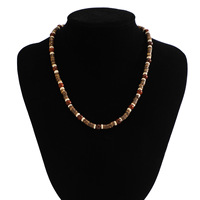 Collier Hawaïen fait main style bohème avec perles en bois incrustées, perles de noix de coco, chaîne de clavicule pour homme, idéal pour les fiançailles