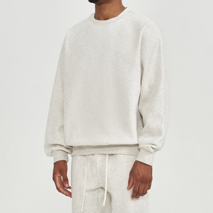 Manufacturer Wholesale Custom Oversized Crewneck Longsleeve <strong>Sweatshirt</strong> O-Neck Heavyweight Solid Color Plain Pullover for Winter - Product Image 2