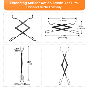 New Folding Iron <strong>Fire</strong> Hook Tongs &amp; Log Grabber for Outdoor Campfire Fireplace Heavy Duty - Product Image 3