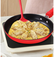 Ensemble d'ustensiles de cuisine antiadhésifs 4 pièces poêle à frire cuisinière à gaz à induction casseroles et poêles universelles ensemble-cadeau en gros rouge sain facile à nettoyer